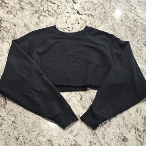 Alo Yoga Black Cropped Sweatshirt Size XS